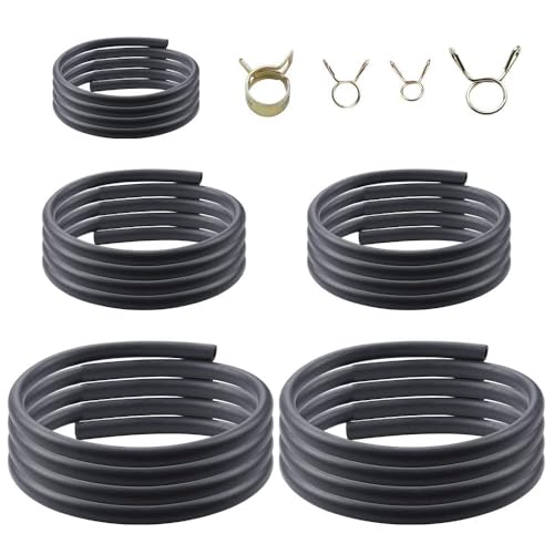 AloneGoer 3 Feet 1/8' 3/16' 0.22' 1/4' 5/16' ID Fuel Line Gas Tube Hose Compatible with Kawasaki EZGO Snowmobile Lawn Mowers Tractors Bike Scooter ATV Golf Cart Motorcycle w 40PCS Clips