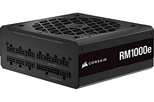 Corsair RM1000e (2023) Low Noise Fully Modular ATX Aggregate - Compatible With ATX 3.0 And PCIe 5.0-80 PLUS Gold Efficiency - Modern Standby Support - Black