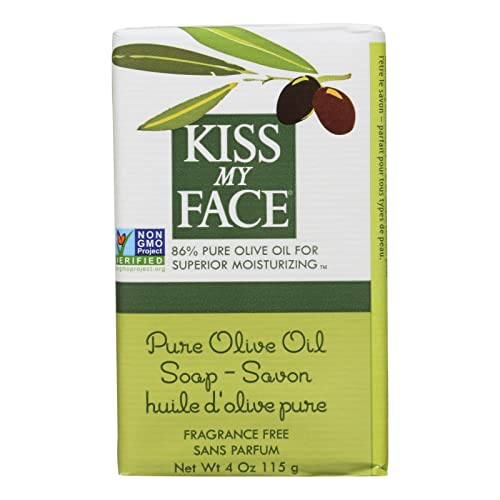 KISS MY FACE BAR SOAP,Pure Olive Oil, 4 OZ