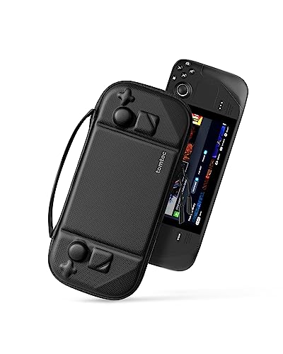 tomtoc Carrying Case Compatible with Steam Deck/Steam Deck OLED, Protective case, Hard Portable Travel Carrying bag for Steam Deck Console & Accessories, Shockproof, Travel friendly, Black