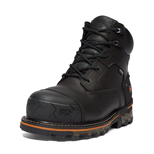Timberland PRO Men's Boondock 6 Inch Composite Safety Toe Waterproof Industrial Work Boot, Black, 11