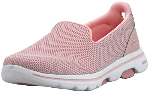 Skechers Women's GO Walk 5-15901 Sneaker, Light Pink, 8.5 M US