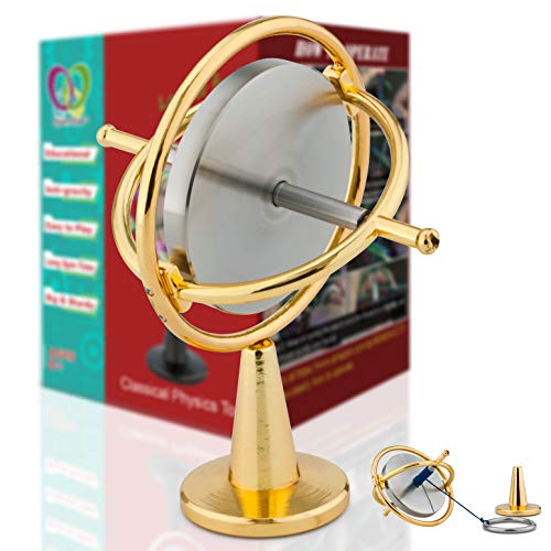 DjuiinoStar Heavy Duty Gyroscope (Solid Stainless Steel Rotor): Initial Speed 8,000 RPM, Sturdy and Stable; Provides Very Good Gaming Experience; High-End Office Toy, Addictive Science Gear DG-5PRO-01