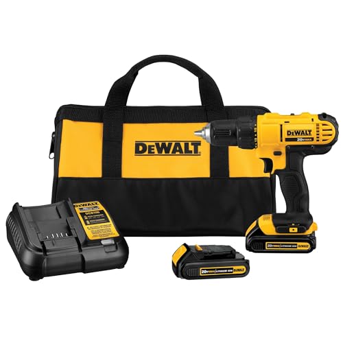 DEWALT 20V Max Cordless Drill/Driver Kit, Includes 2 Batteries and Charger (DCD771C2)