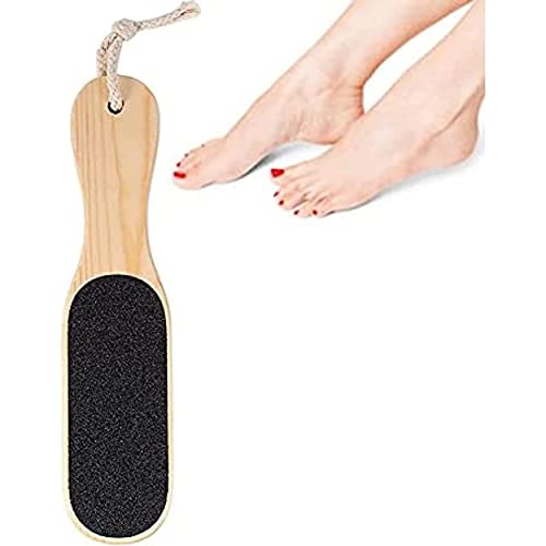 ENERGY01 Foot File with Wooden Handle for Heels, Callus rasp - Professional Foot Care Tool, Treatment of Cracked Heels, removes calluses - Wet and Dry use