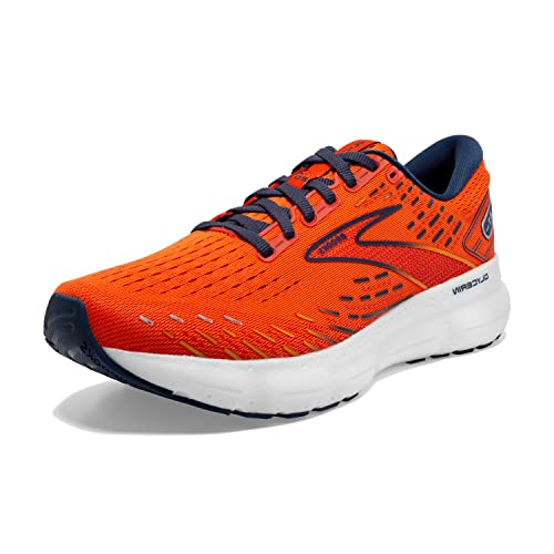 Brooks Men's Glycerin 20 Neutral Running Shoe - Orange/Titan/Flame - 11 Medium