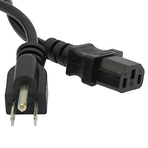 DIGITMON 10FT Value 3-Pack Power Cord 18 AWG Cable 5-15P to C13 Premium Cable for CybertronPC BLU-Print Desktop