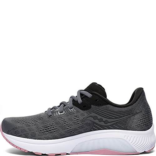 Saucony Women's Guide 14, Charcoal/Rose, 9.5 Wide
