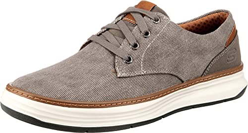 Skechers mens Skechers Men s Moreno Canvas Oxford Shoe, Beige (Tpe 578), 11 US