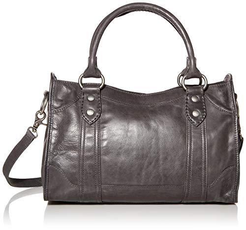 Frye womens Melissa Zip Leather Handbag Satchel Bag, Carbon, One Size US