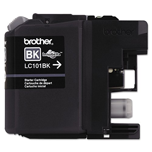 Brother Genuine Standard Yield Black Ink Cartridge, LC101BK, Replacement Black Ink, Page Yield Upto 300 Pages, LC101