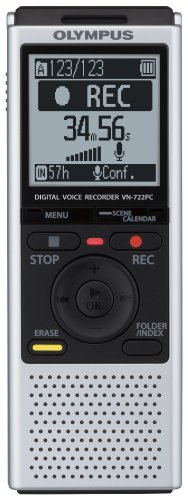 OM Digital Solutions VN-722PC Voice Recorders, 4 GB Built-In-Memory