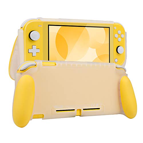 Protective Case for Switch Lite, Grip Case Cover for Switch Lite, Grip Cover in Silicone with Anti-Scratch and Shock-Absorption Soft TPU (Grip Case, Yellow)