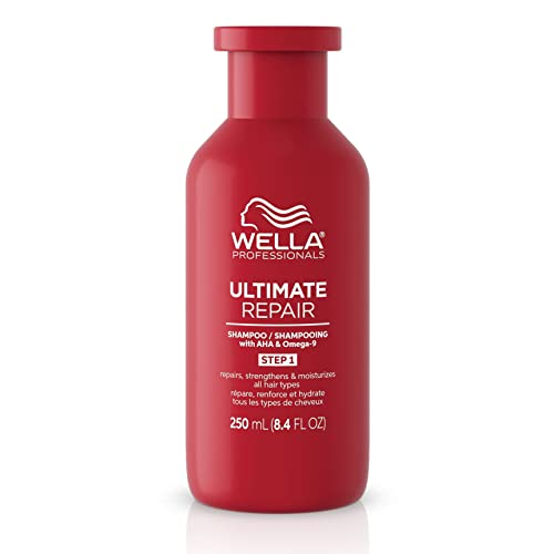 Wella Professionals ULTIMATE REPAIR Shampoo, Professional Lightweight Cream Shampoo for Damaged Hair, 8.4oz