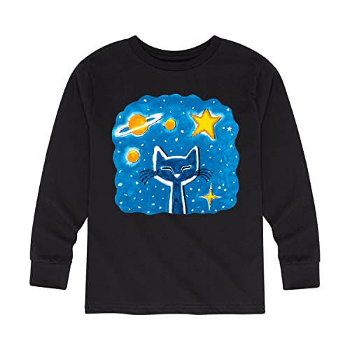 Pete the Cat - Its Groovy to Imagine - Toddler and Youth Long Sleeve Graphic T-Shirt - Size Small Black