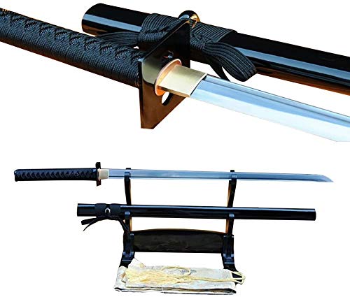 Lyuesword Japanese Handmade Samurai Folded Steel Full Tang Ninja Sword Battle Ready