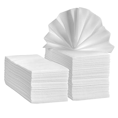 Comfy Package [100 Count] Linen-Feel Guest Towels - Disposable Cloth Dinner Napkins, Bathroom Paper Hand Towels, Wedding Napkins