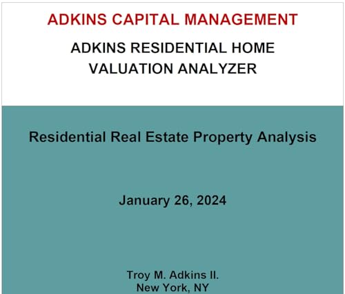 Residential Real Estate Analysis Software Application