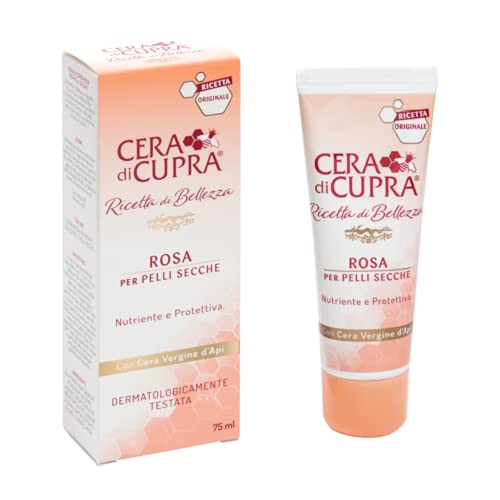 Cera di Cupra'Rosa per Pelli Secche' Cream for Dry Skin, Anti-age Formula - 2.5 Fluid Ounces (75ml) Tube [ Italian Import ]