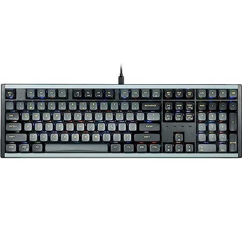 Hexgears I5 Mechanical Gaming Keyboard Kailh Box Switch 108 Keys RGB LED Backlit Wired Gaming Keyboard with Double Shot PBT Keycaps Hot Swappable Type-C Cable for Windows/Mac OS/Android