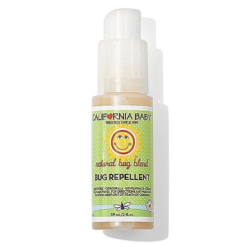 California Baby Natural Bug Repellent Spray | Citronella Bug Spray | DEET-Free | Repels Mosquitoes + Bugs | Allergy Friendly | Great Smell | Baby & Adult Insect Repellent Spray | 59 mL / 2 oz.