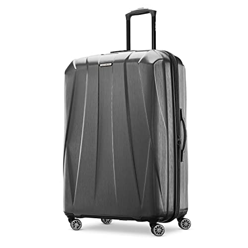 Samsonite Centric 2 Hardside Expandable Luggage with Spinners, Charcoal, Checked-Large 28-Inch