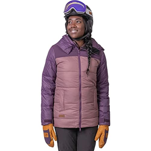 Flylow Women's Kenzie Jacket Waterproof Breathable Ski and Snowboard Coat - Berry/Saturn - Medium