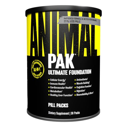 Animal Pak - Convenient All-in-One Vitamin & Supplement Pack - Zinc, Vitamins C, B, D, Amino Acids and More - Sports Nutrition Performance Mulitvitamin for Women & Men - Updated Version - 30 Count