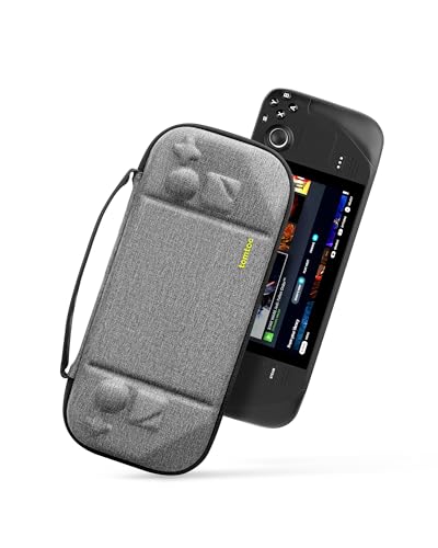 tomtoc Carrying Case Compatible with Steam Deck/ Steam Deck OLED, Protective case, Hard Portable Travel Carrying bag for Steam Deck Console & Accessories, Shockproof, Travel friendly, Gray