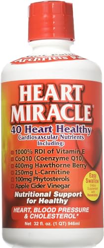 Century Systems - Heart Miracle, Nutritional Supplement for Blood Pressure, Cholesterol, and Cardiovascular Support, 32 Ounce Liquid, 16-32 Servings