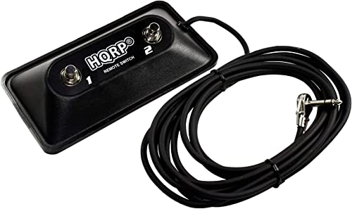 HQRP Multi-purpose 2-Button Guitar Amp Footswitch compatible with Peavey 03022910 03008010 03330850 Replacement fits TransTube Bandit DeltaBlues Supreme Head Ecoustic 112 Mark VIII amps