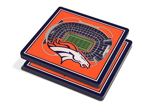 YouTheFan NFL Denver Broncos 3D StadiumView Coasters - Mile High Stadium