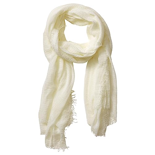 Tickled Pink Women's Classic Soft Solid Lightweight Oblong Scarf, Ivory, One Size