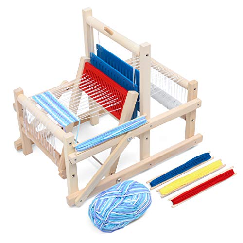 LAVIEVERT Wooden Multi-Craft Weaving Loom DIY Hand-Knitting Weaving Machine Intellectual Toys for Kids