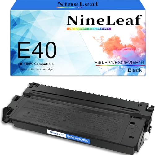 NineLeaf Compatible Toner Cartridge Replacement for Canon E40 E30 E20 E16 1491A002AA PC400 PC420 PC940 PC941 PC950 PC980 PC981 ImageClass FC-100 FC-120 FC-200 FC-500 Laser Printer (1 Black)