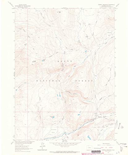 YellowMaps Farwell Mountain CO topo map, 1:24000 Scale, 7.5 X 7.5 Minute, Historical, 1962, Updated 1964, 26.9 x 22.2 in - Paper