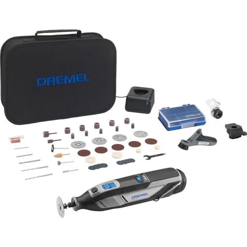 Dremel 8240 Cordless Multi Tool 12V 2Ah Lithium-Ion Battery, Multi-Tool Set with 3 Attachments and 45 Accessories, Variable Speed 5,000-35,000 rpm and Fast Charging Time