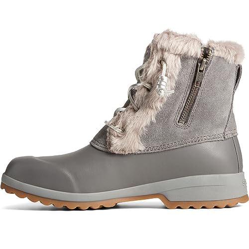 Sperry Womens Maritime Repel Suede Boots, Grey, 9.5