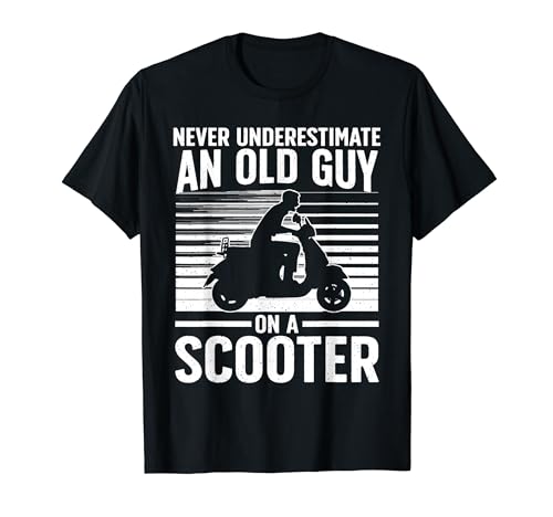 Funny Scooter Design For Grandpa Men Scooter Motorbike Lover T-Shirt