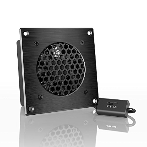 AC Infinity AIRPLATE S1, Quiet Cooling Fan System 4' with Speed Control, for Home Theater AV Cabinets