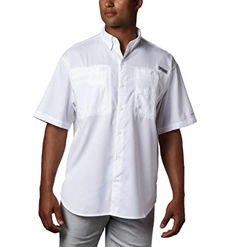 Columbia Men's Big and Tall Tamiami II SS Shirt, White, 4X