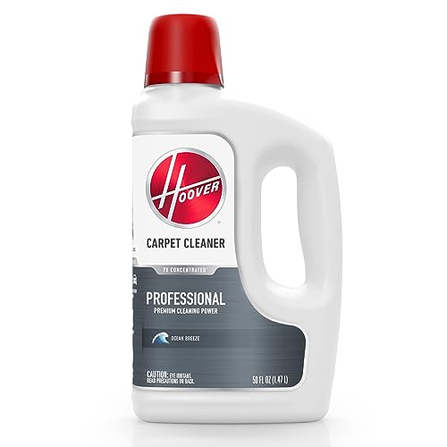Hoover Prime Professional Deep Cleaning Carpet Shampoo, Concentrated Machine Cleaner Solution, 50 fl oz Formula, White, AH31959