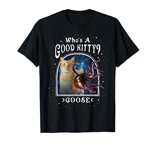 Captain Marvel Who's A Good Kitty Goose Cosmic Portrait T-Shirt