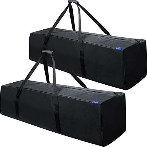 INFANZIA 2 PCS 45 Inch Zipper Duffel Travel Sports Equipment Bag, Water Resistant Oversize, Black