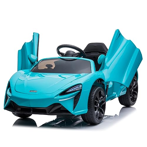 Luibas 24V Ride on Car for Kids, Licensed Battery Powered Sports Car Parent Remote Control, Powerful 4 Wheeler Ride on Toy for Boys Girls 3+, Toddler Ride on Electric Vehicle, Light Blue