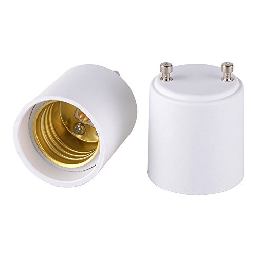 Onite GU24 to E27 E26 Adapter for LED Bulb, GU24 to Medium Base Converts Your Pin Base Fixture to Standard Screw-in Lamp Socket 2 Pack