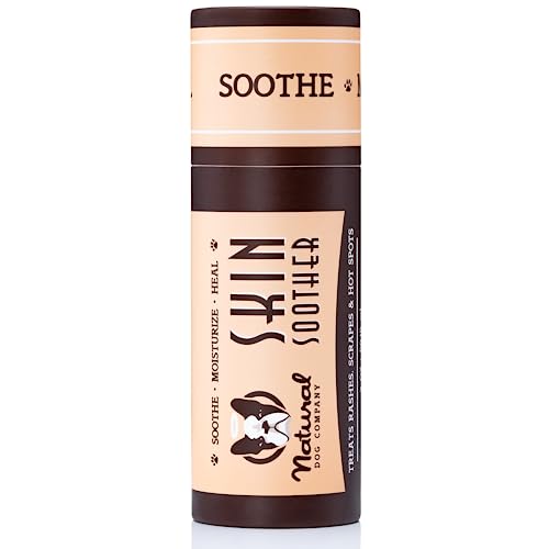 Natural Dog Company Skin Soother, 2 oz. Stick, Allergy and Itch Relief for Dogs, Dog Moisturizer for Dry Skin, Dog Lotion, Ultimate Healing Balm, Dog Rash Cream