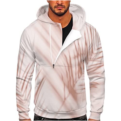 Muscularfit amazon outlet sales clearance today Hoodies for Men Zip Up Graphic Tie Dye Gradient Color Half Zip Pullover Casual Crewneck Sweatshirts Sports Hooded full zip up hoodies Khaki L