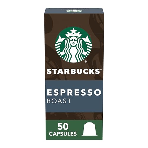 Starbucks by Nespresso Dark Roast Espresso (50-count single serve capsules, compatible with Nespresso Original Line System)