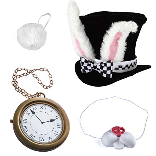 Tigerdoe White Rabbit Costume - Rabbit Costume - Bunny Costume (4 Pc Costume)